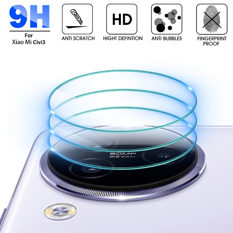 1 Bộ Kính Cường Lực HD Chống Sốc Chất Lượng Cao Bảo Vệ Ống Kính Sau Cho Xiaomi CIVI 3