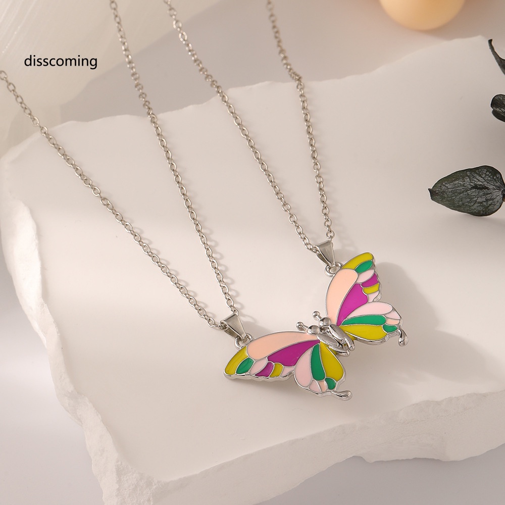 Sl| Bộ Vòng Cổ Hình Bướm Thả Màu Sắc