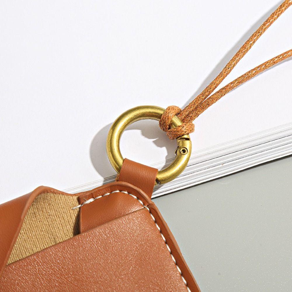 MIQUEL Túi Đựng Mắt Kính Đeo Cổ Bằng Da PU Màu Trơn Chống Mất