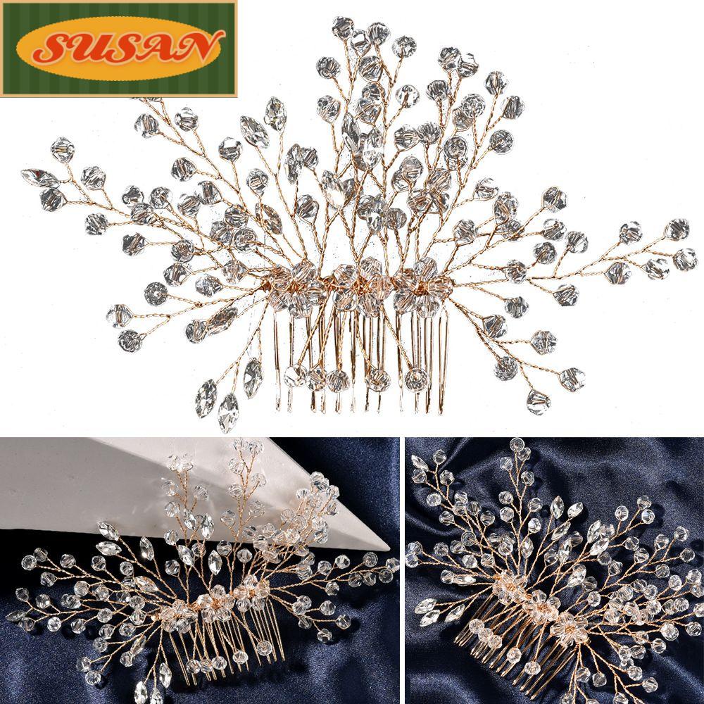 SUSANS Lược Cài Tóc Cô Dâu Đính Đá Sang Trọng