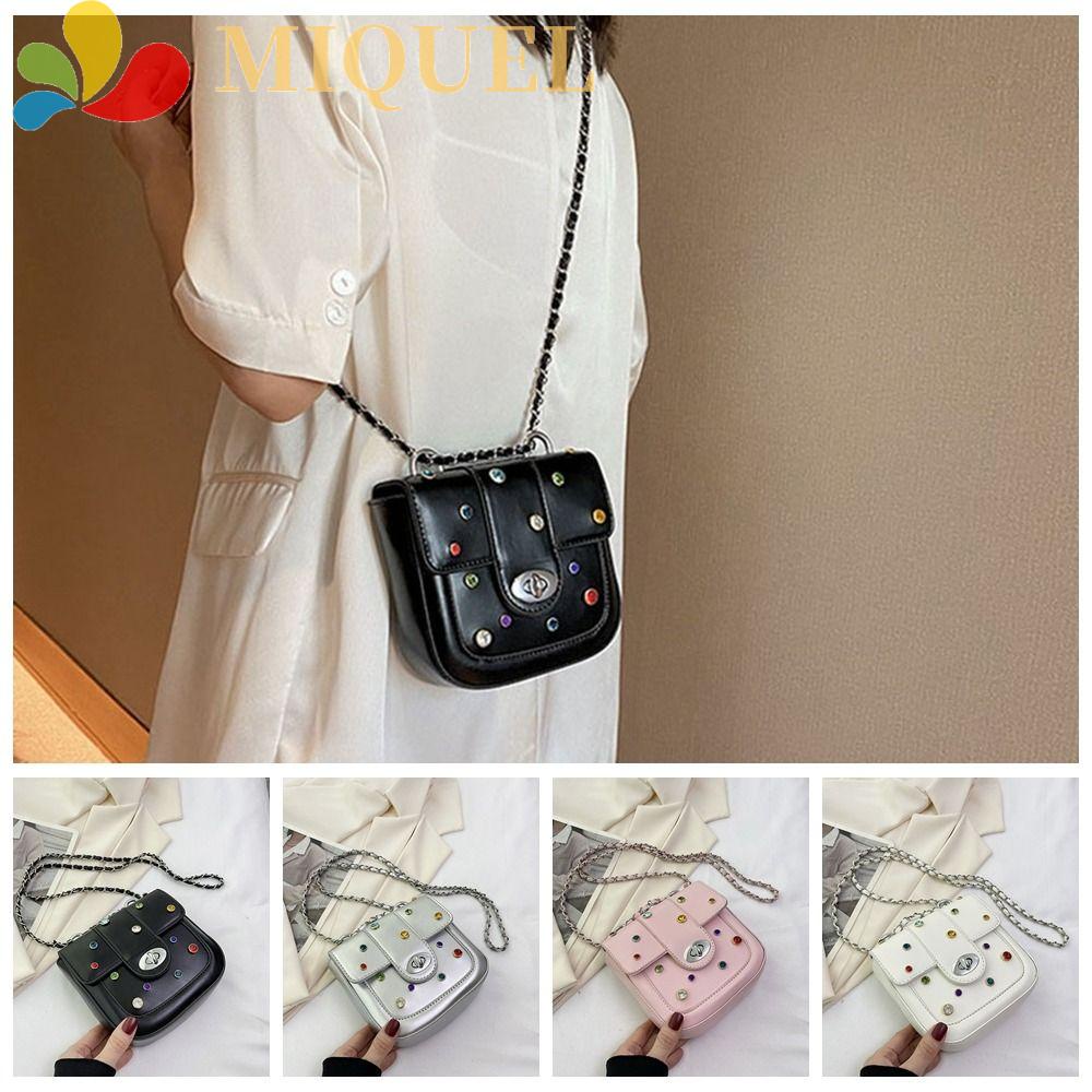 MIQUEL Túi Xách Da Pu Cỡ Lớn Nhiều Màu Sắc Thời Trang Cho Học Sinh