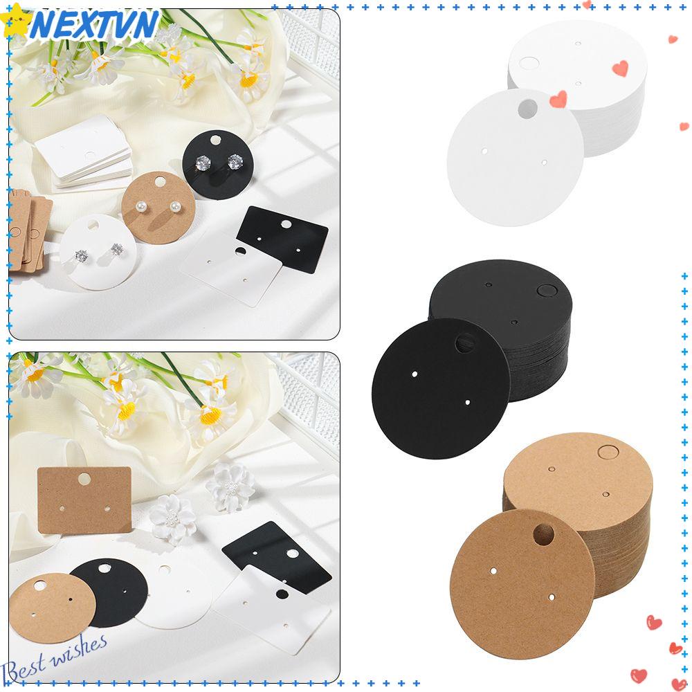 NEXTVN Set 100 Tấm Giấy Kraft 4.5cm Trưng Bày Bông Tai Tiện Lợi