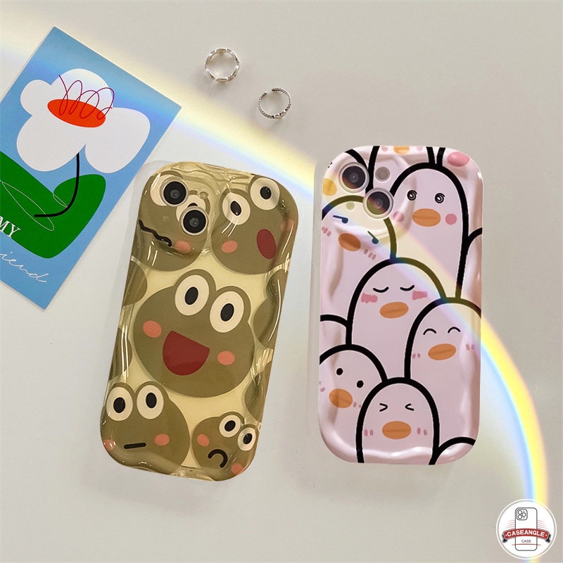Ốp Điện Thoại Mềm Hình Vịt / Ếch 3D Cho Oppo A15 A7 A96 A17 A1K A95 A16 A57 A9 A77S A54 A74 A17K A5s A77 A55 A16s A76 A12 A31 A3s A5 A53 2020 A52 A15s