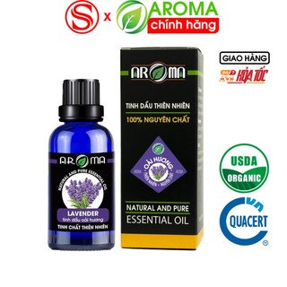 Tinh dầu Oải hương Lavender AROMA tinh dầu thơm phòng khử mùi dưỡng da tóc ngủ ngon