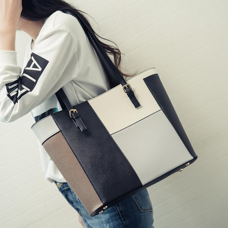 Túi Xách Cỡ Lớn Màu Tương Phản Thời Trang Cho Nữ