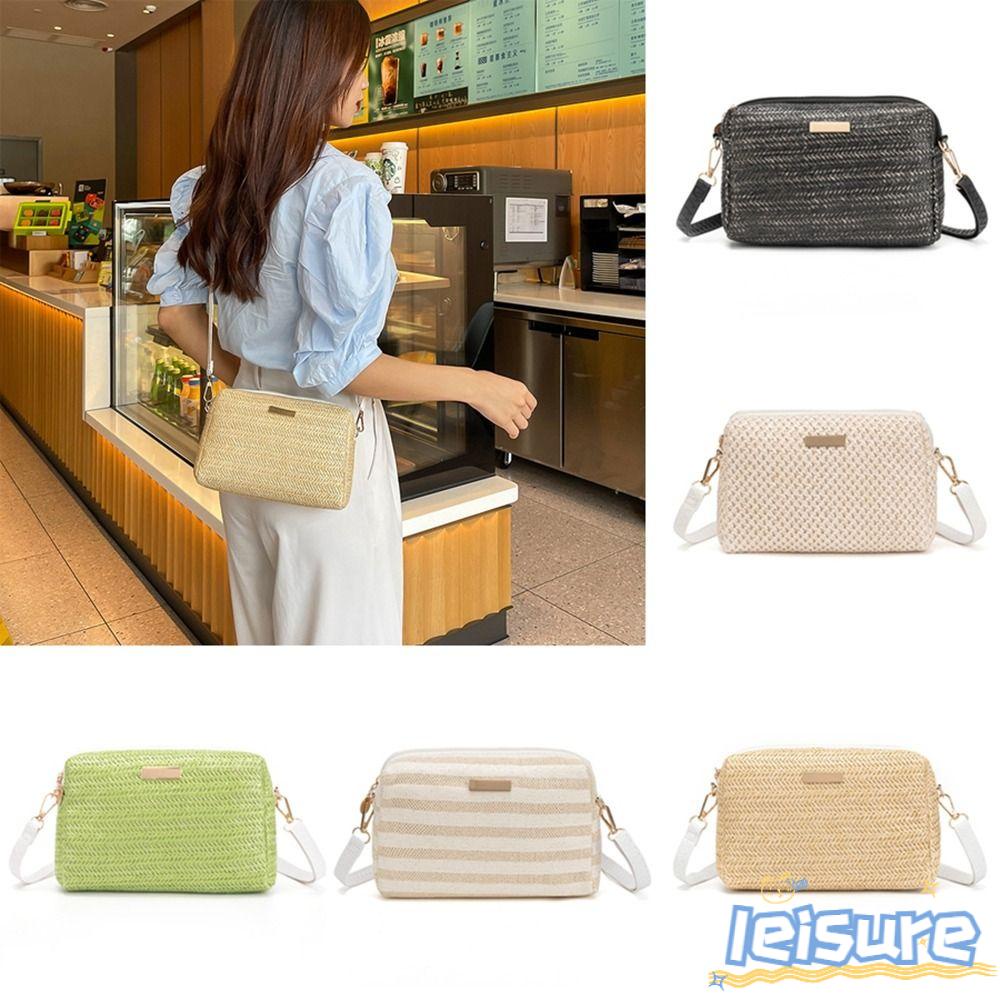 LEISURE Túi Xách Đan Rơm Thời Trang Hè Cho Nữ
