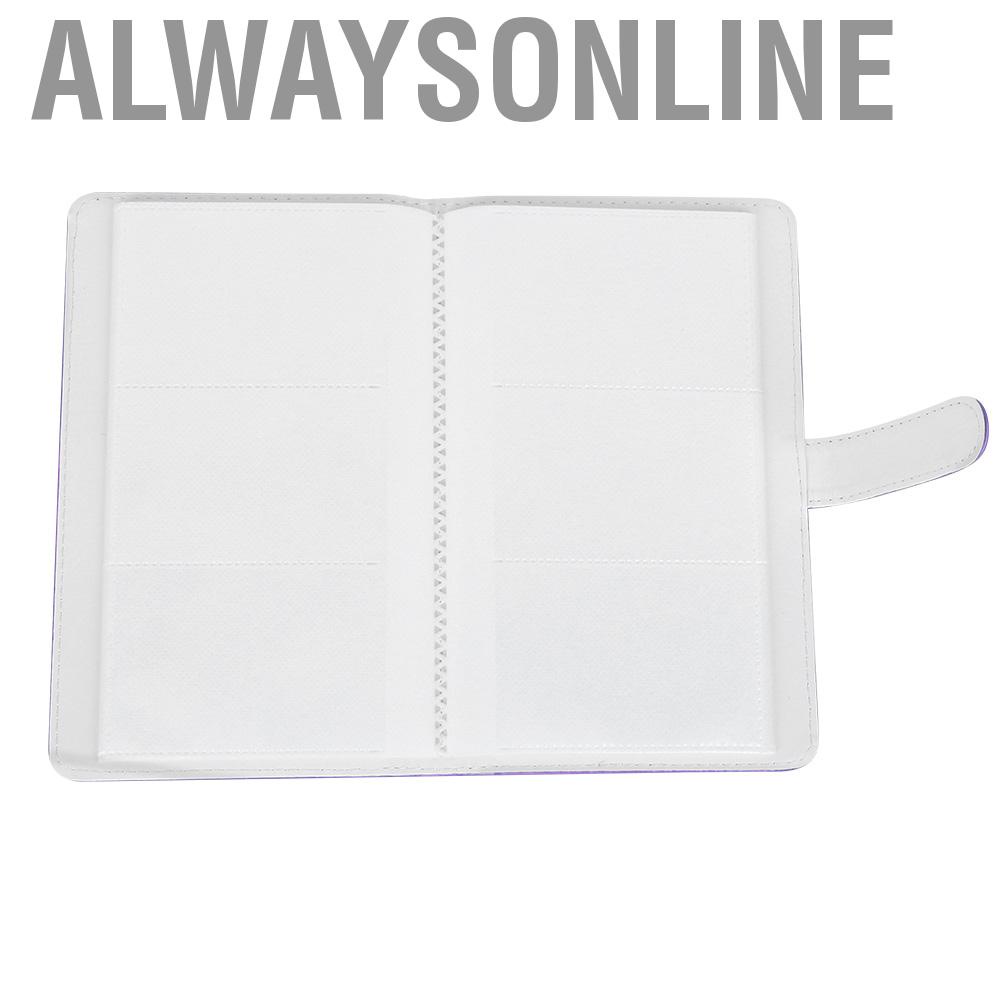 Alwaysonline Photo Album 3 Inch 16 Pages 96 Pockets PVC + PU Universal for Instant  Mini Series Photos Collecting Movie Tickets/Bank Cards/Business Cards