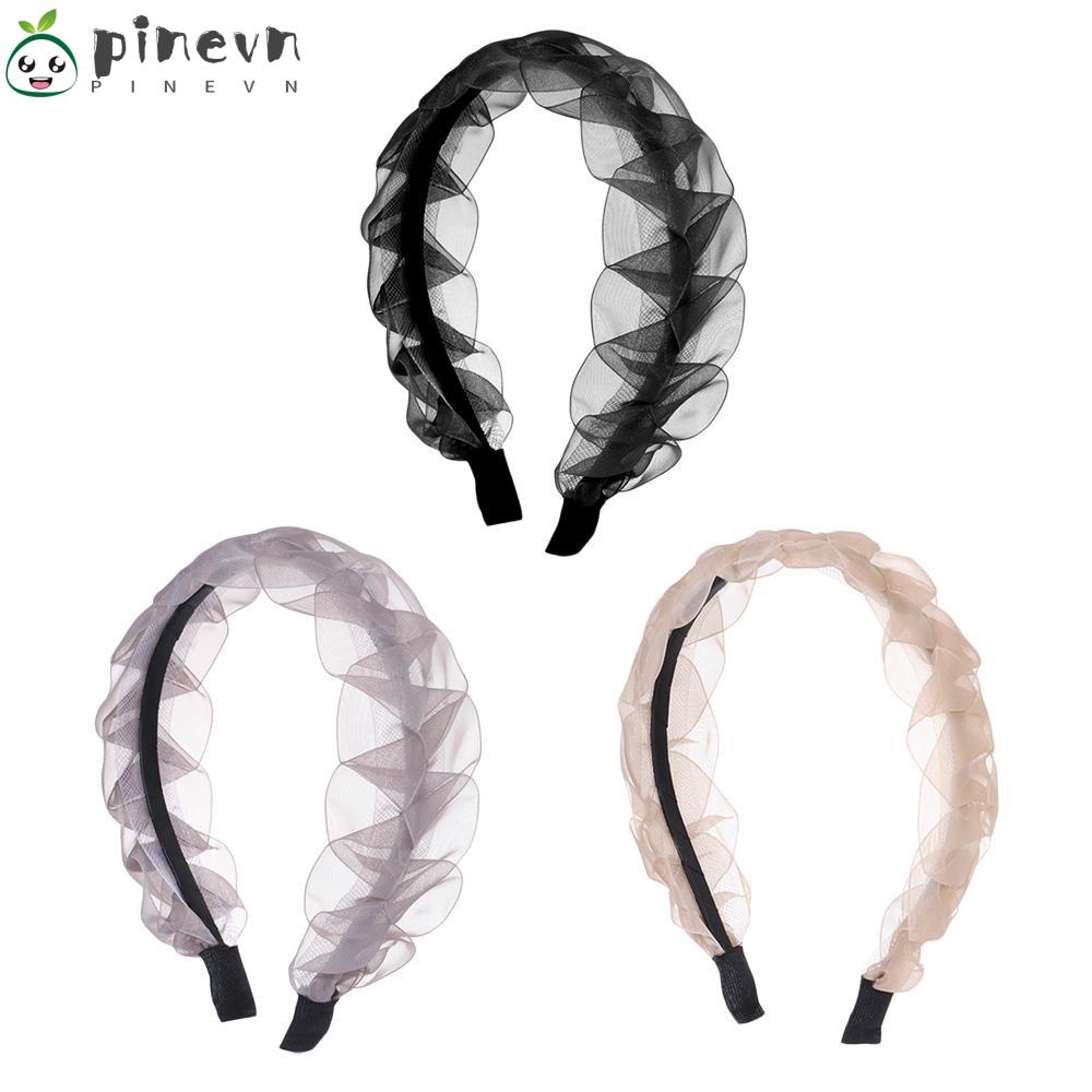 PINEVN Băng Đô Cài Tóc Phối Ren Hoa Phong Cách Vintage