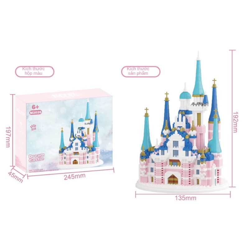 Bộ Đồ Chơi Lắp Ráp Lâu Đài Giấc Mơ Cho Bé