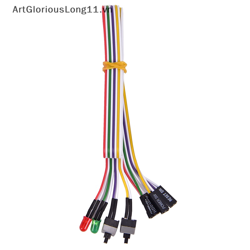 Dây Cáp Nối Bo Mạch Chủ ATX PC 2 Công Tắc On / Off / Reset w / LED 68cm