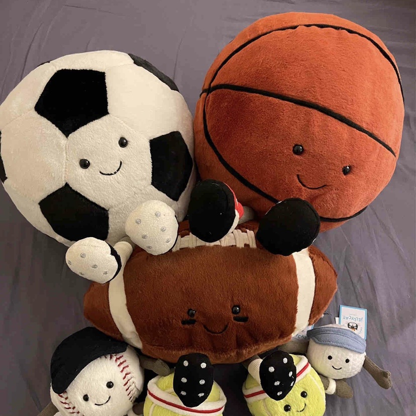 Búp Bê Nhồi Bông Thiết Kế Hình Quả Bóng Đá Vui Nhộn