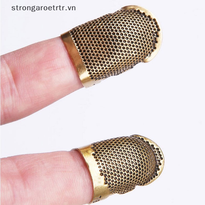 Nhẫn Đồng Thau Mạnh Mẽ Bảo Vệ Ngón Tay Khi May Vá