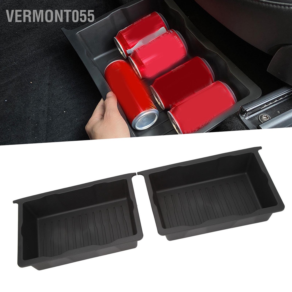 Vermont055 2 Chiếc Hộp Bảo Quản Gầm Ghế Ngồi Tổ Chức Khay Đựng Thay Thế Cho Mẫu Tesla Model Y 2020‑2023