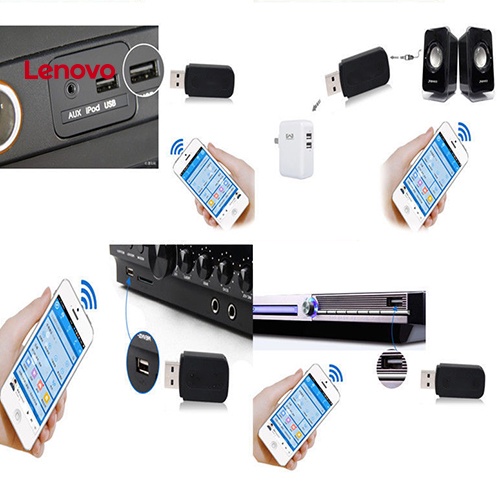 Thiết Bị Nhận Tín Hiệu Âm Thanh Bluetooth Không Dây Kèm Mic Giắc Cắm 3.5mm Dành Cho Ô Tô