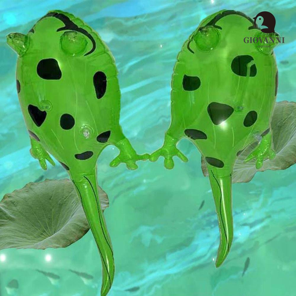 GIOVANNI Đồ Chơi Bơm Hơi Hình Chú Ếch Hoạt Hình Bằng PVC Có Đèn Nhấp Nháy Trang Trí Tiệc Lễ Hội