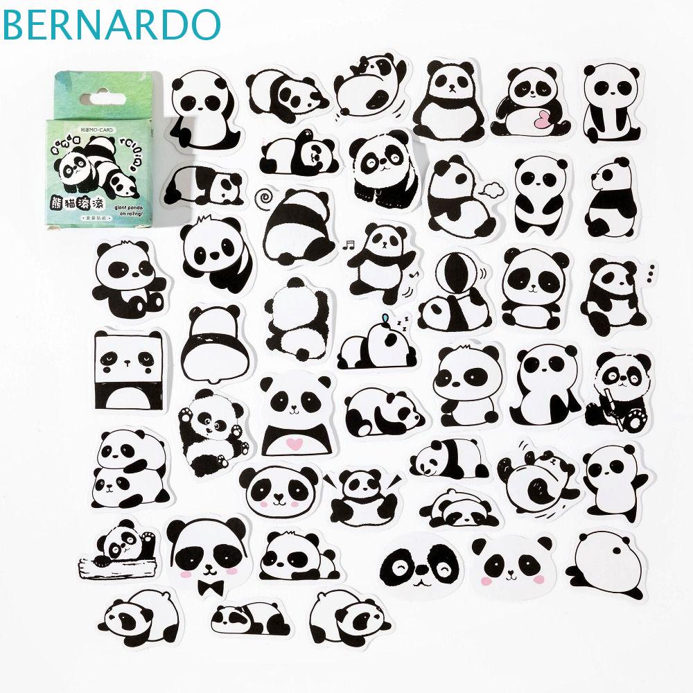 BERNARDO Miếng Dán Pet Hình Gấu Trúc Dễ Thương Chống Thấm Nước Trang Trí Ván Trượt / Ô Tô