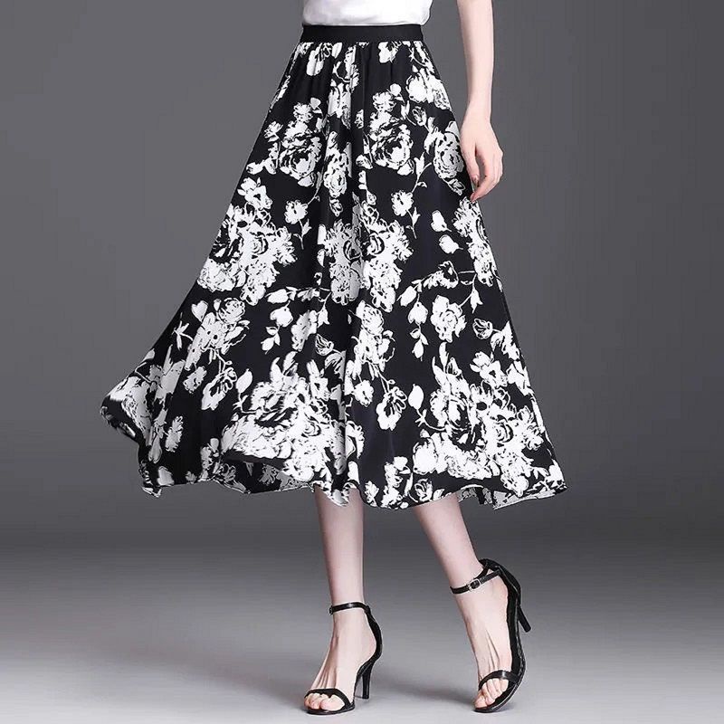 Chân Váy Dài Dáng Chữ a Chất Cotton Dáng Ôm Thời Trang Mùa Hè Hàng Mới Dành Cho Mẹ