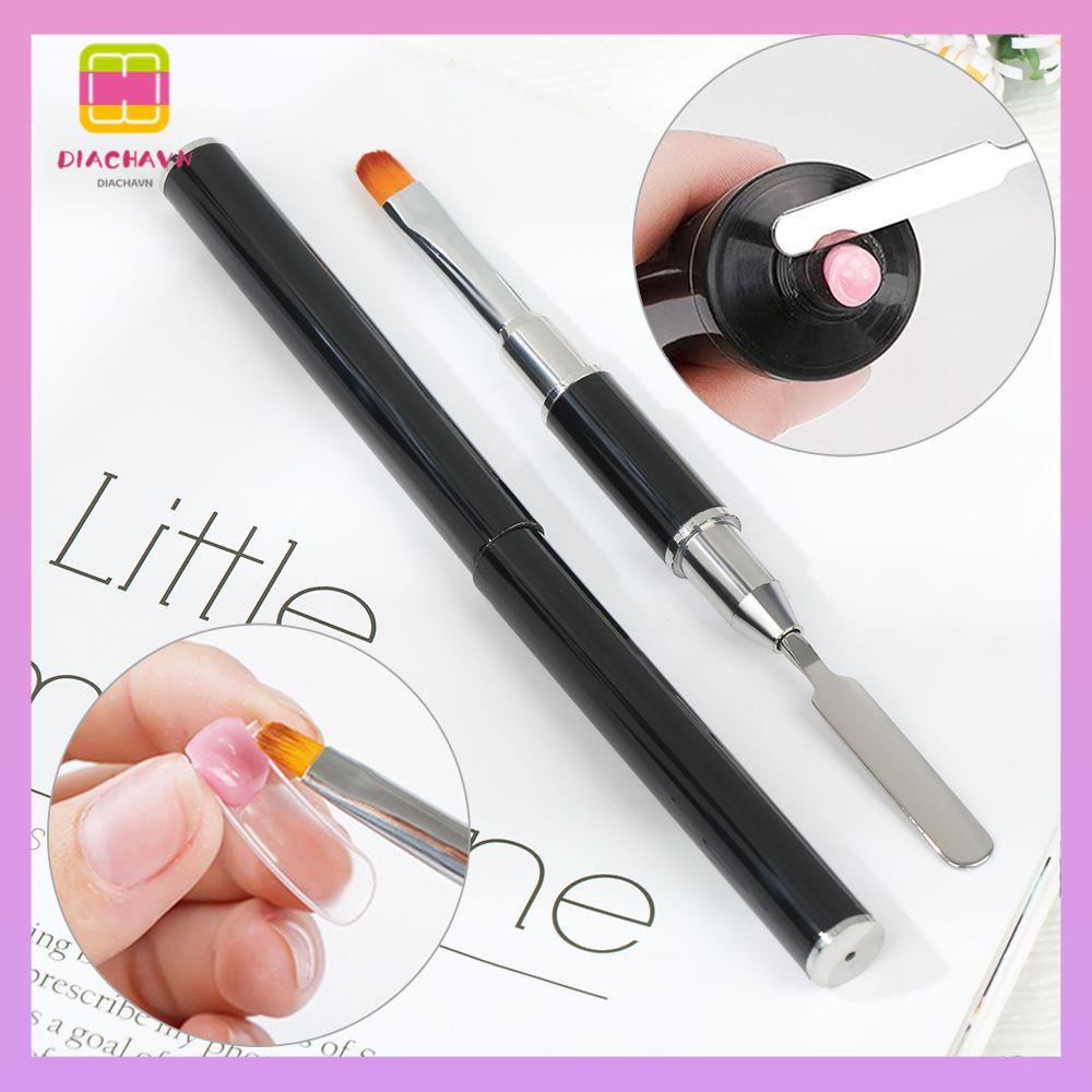 DIACHAVN Cọ Hai Đầu Hỗ Trợ Trang Trí Móng Nghệ Thuật