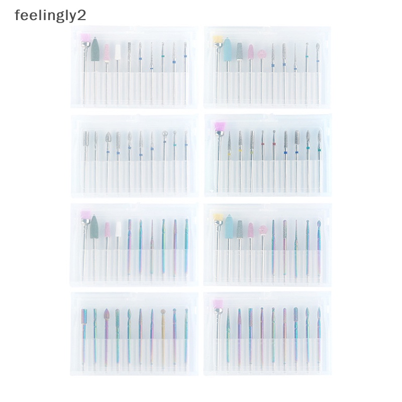 Bộ 10 Mũi Khoan Kim Cương Mài Móng Tay Chuyên Dụng