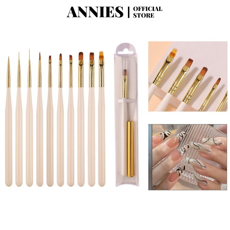 Cọ vẽ móng tay nghệ thuật ANNIES 12 mẫu tùy chọn phong cách Nhật Bản tiện lợi