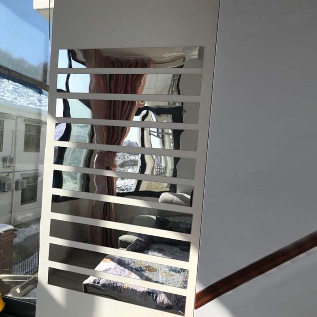 1 Bộ Đề Can Acrylic Tráng Gương Dán Tường Tự Dính Có Thể Tháo Gỡ