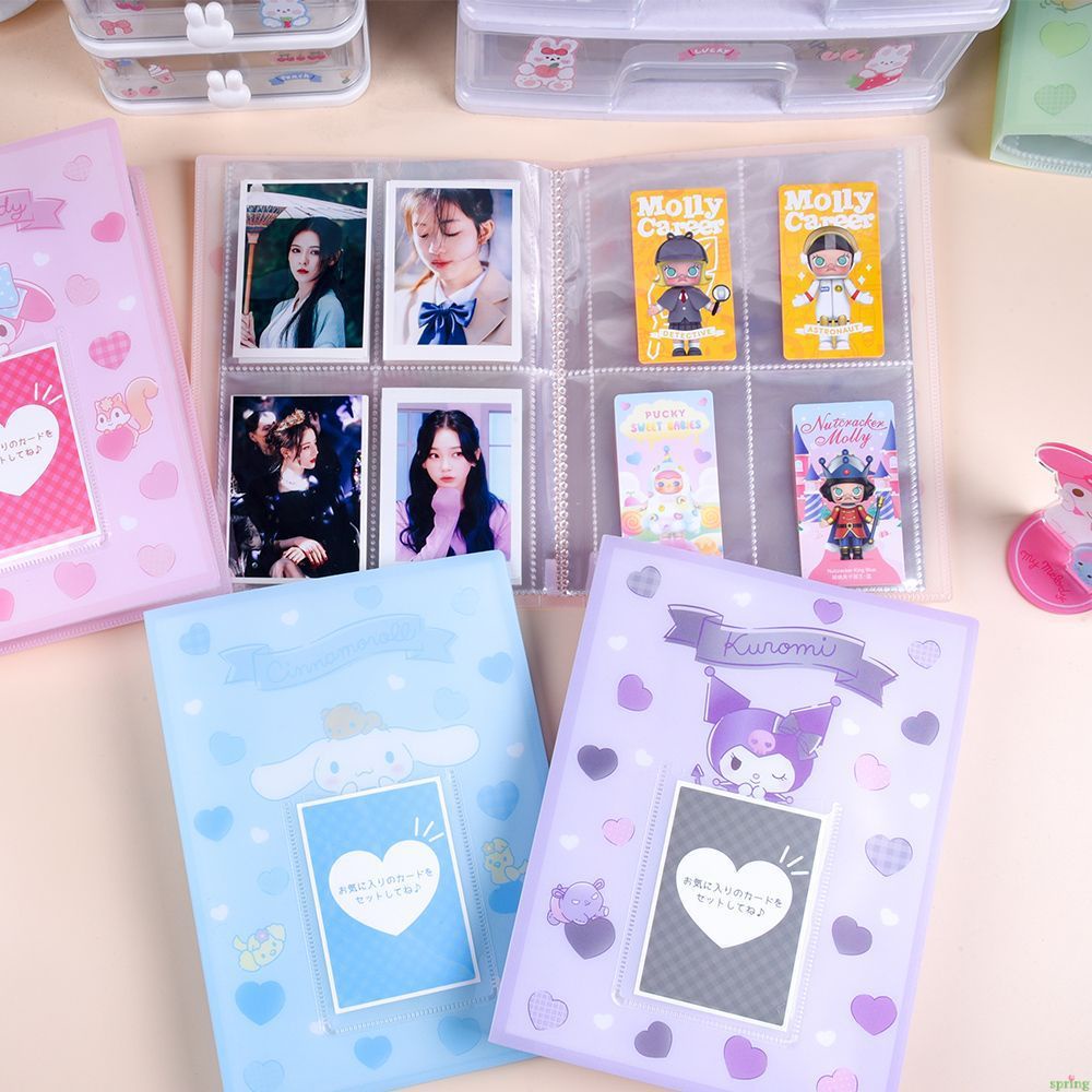 ⚡VẬN CHUYỂN NHANH⚡⚡ Album ảnh Sanrio 3 Inch 128 ô Sách Nhỏ Polaroid Lưu Trữ ảnh Sách Hoạt Hình Dễ Thương Kuromi Melody Cinnamoroll Giá đỡ Nhỏ