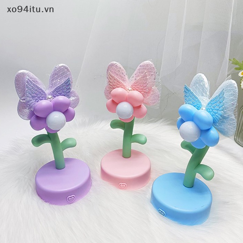 Đèn Ngủ LED Hình Bông Hoa Nhiều Màu Sắc Lãng Mạn Dành Cho Trẻ Em