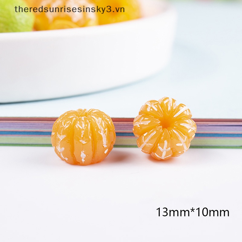 Set 10 Trái Cây 3D Mini Bằng Nhựa Resin Trang Trí Sổ Tay DIY