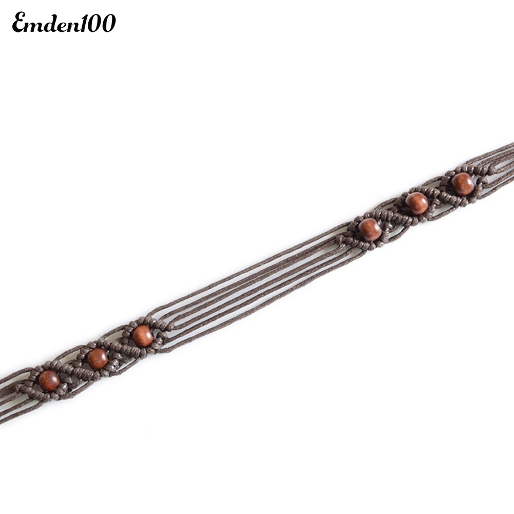Thắt Lưng Dây Bện Xỏ Hạt Thủ Công Phong Cách Bohemia Cho Nữ