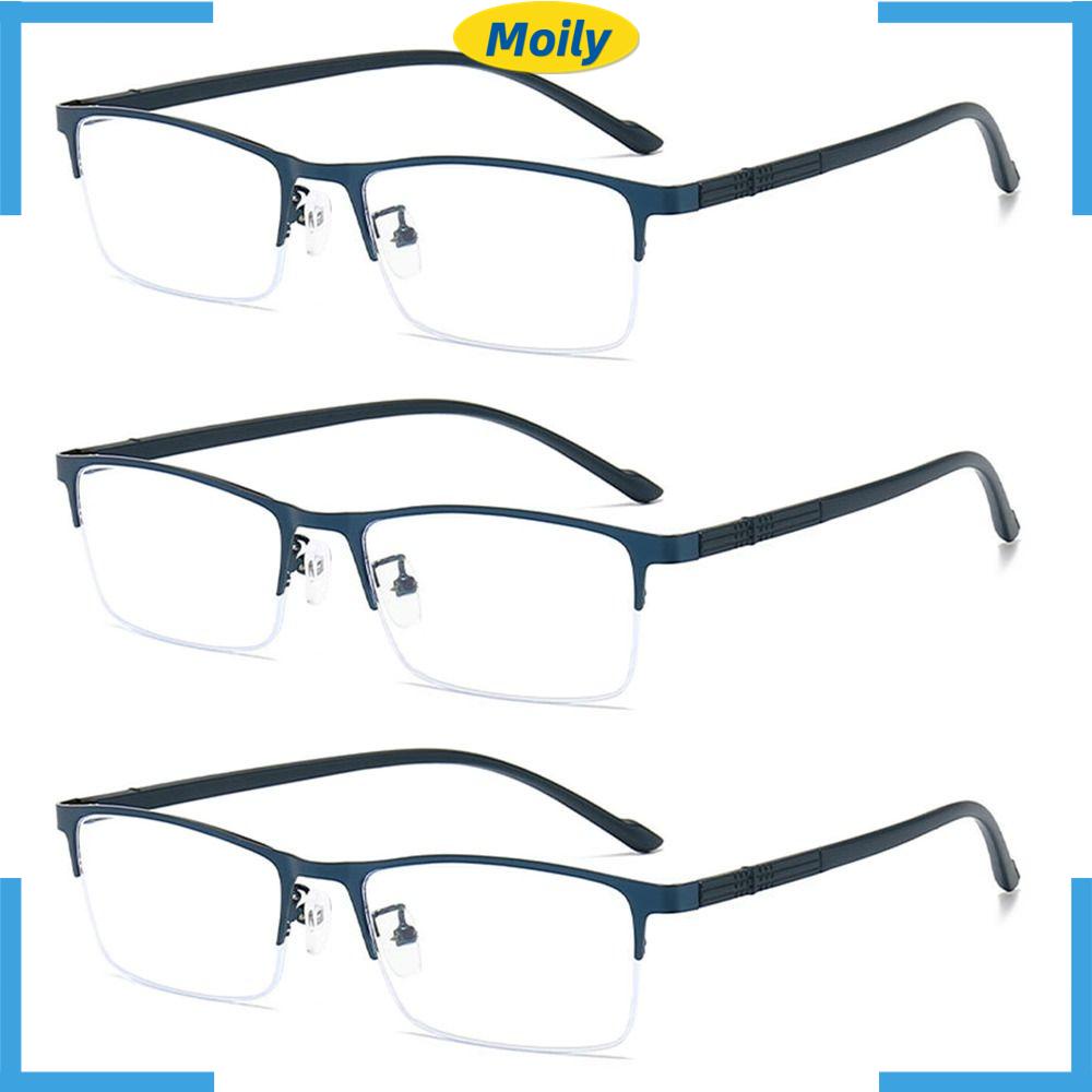 MOILYVN Kính Đọc Sách Nửa Gọng Đơn Giản Chống Ánh Sáng Xanh Thời Trang