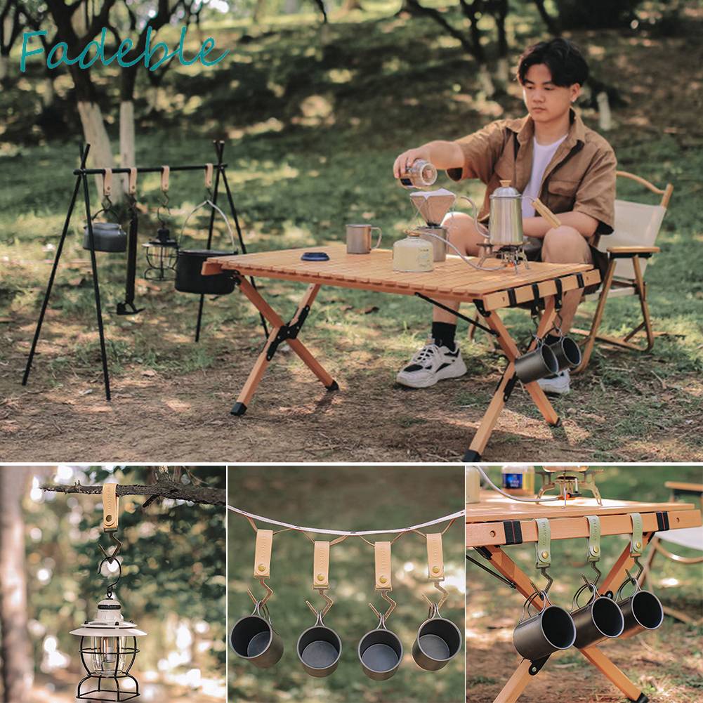 Móc Treo Đồ Bằng Da PU Đa Năng Tiện Dụng Khi Đi Cắm Trại