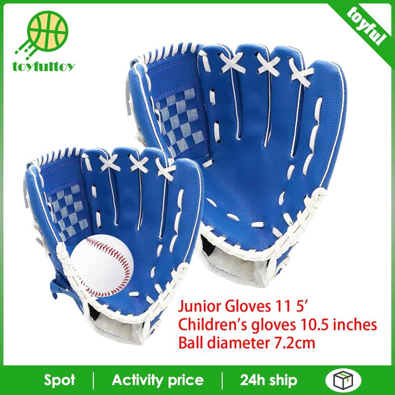 Set 2 Găng Tay Bóng Chày Dày Dặn Kèm Bóng Chày Dễ Vỡ