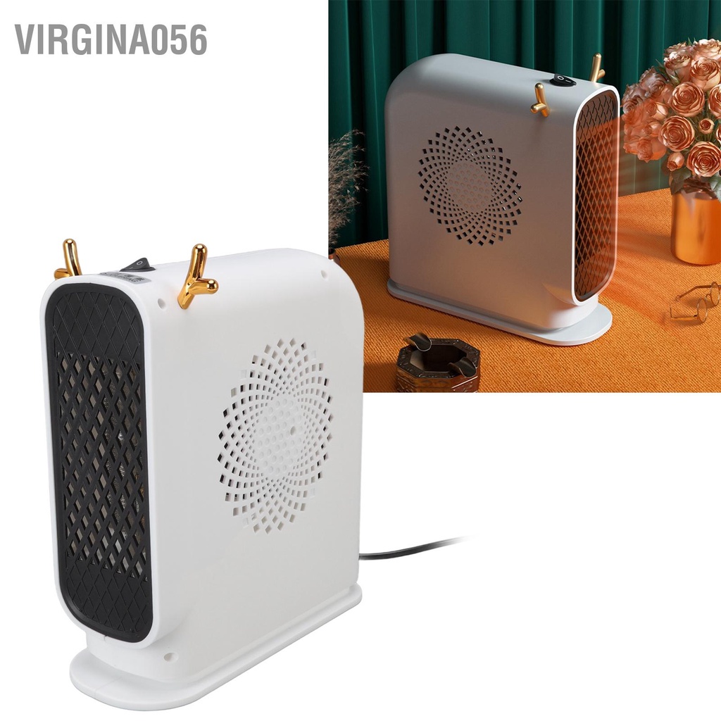 Virgina056 500W Không Khí Ấm ABS Nhiệt Tức Thời 360 Độ Chuyển Hướng Đôi Tắt Nguồn Bảo Vệ Gian Máy Sưởi Cho Gia Đình EU 220V
