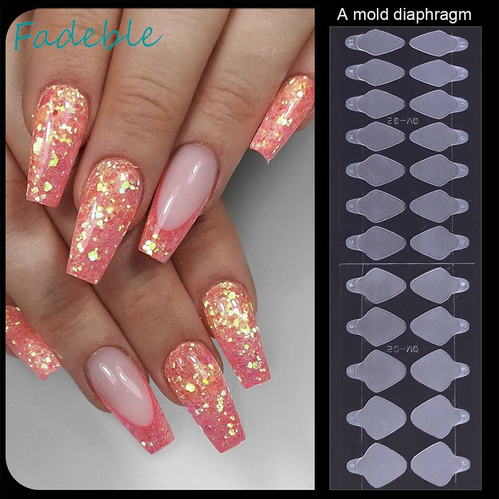 Set 24 Khuôn Dán Trang Trí Móng Tay Chuyên Dụng Cho Salon