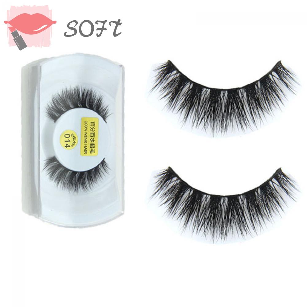 SOFTNESS Lông Mi Giả Dày Tự Nhiên Dùng Trang Điểm