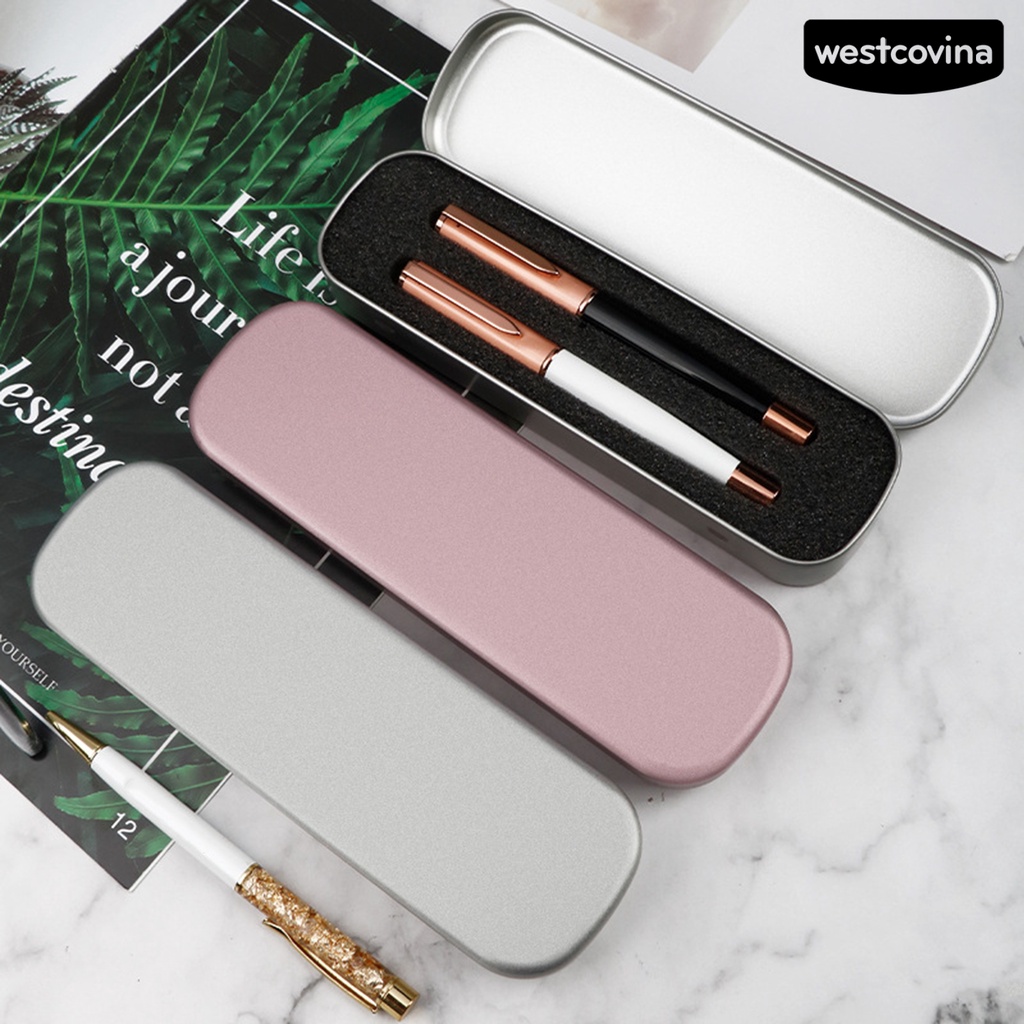 [WSTN]✎Hộp Đựng Cọ Trang Điểm Bằng Kim Loại Gọn Nhẹ