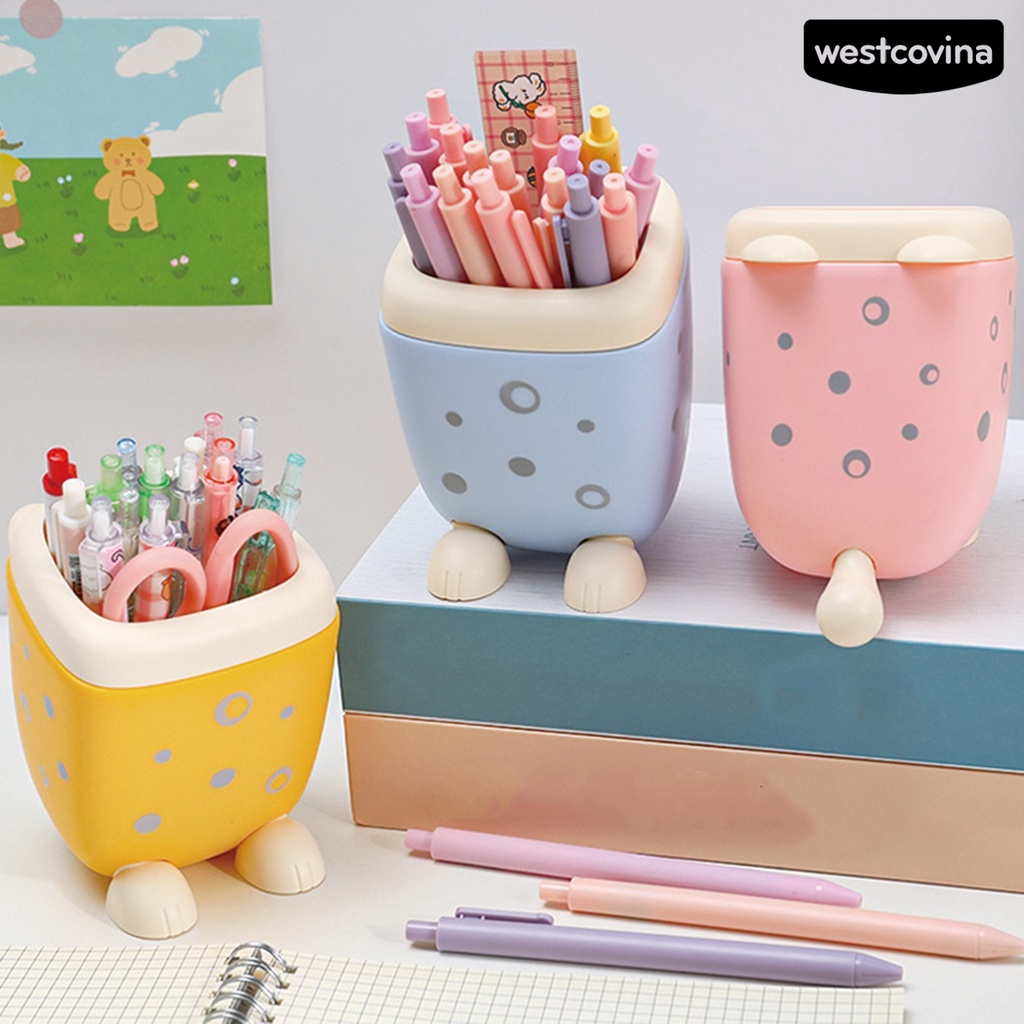 [WSTN] [WSTN]✎Hộp Đựng Bút Họa Tiết Da Báo Hoạt Hình Sức Chứa Lớn Tiết Kiệm Không Gian