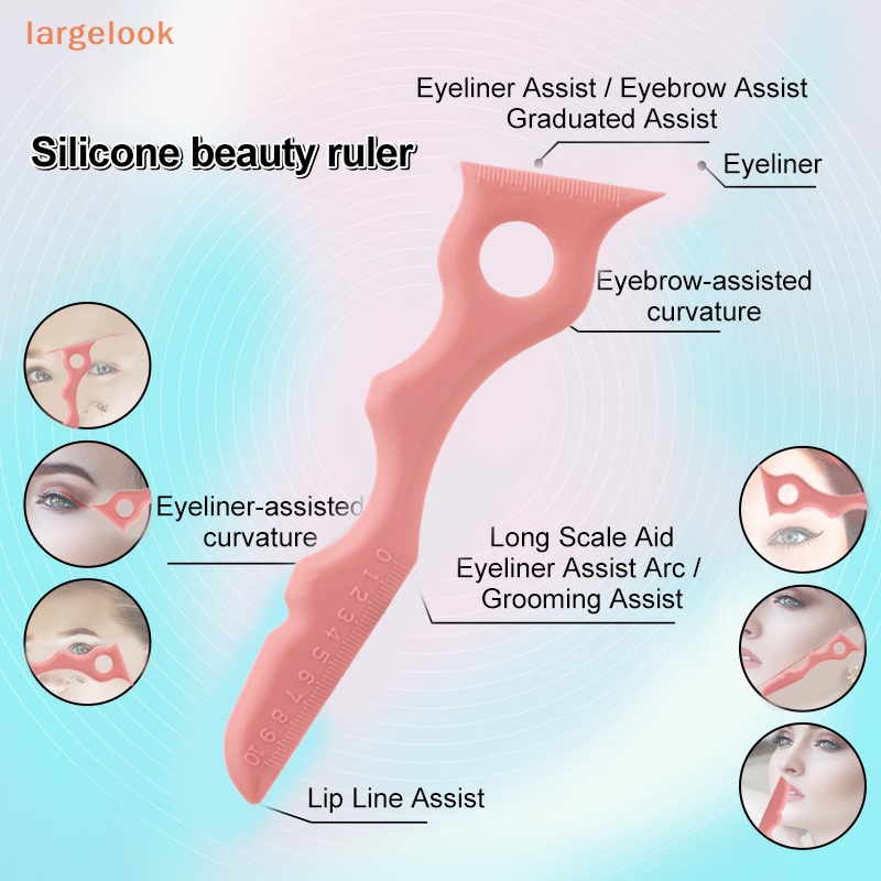 Thước Silicone Kẻ Mắt / Lông Mày Đa Năng Có Thể Tái Sử Dụng Cho Người Mới Bắt Đầu