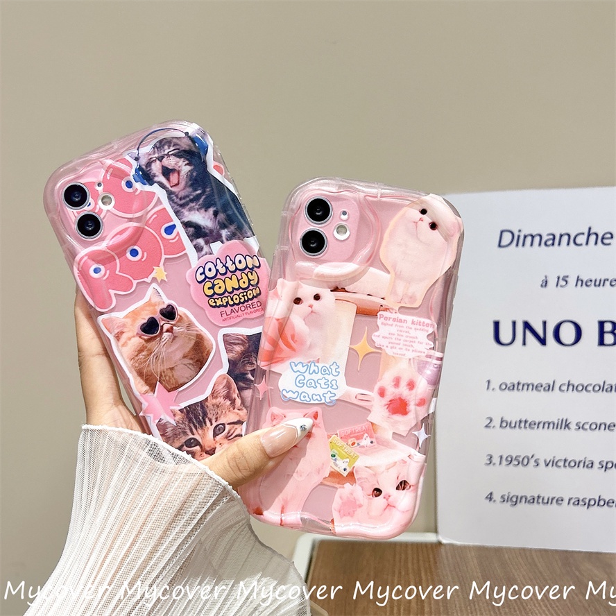 Ốp Điện Thoại Silicon Mềm Trong Suốt In Hình Mèo Dễ Thương Cho iPhone 11 13 12 14 Pro Max X XR Xs Max 6 7 8 Plus