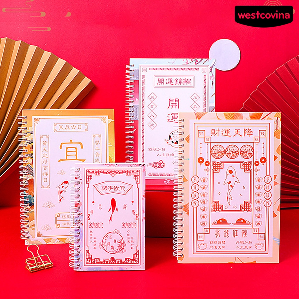 [WSTN]✎Sổ Tay Ghi Chú Họa Tiết Cá Koi Vui Nhộn Dễ Sử Dụng