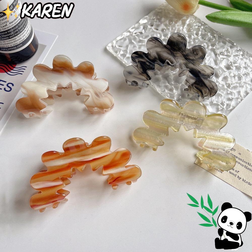 KAREN Kẹp TóC HìNh Bán NguyệT PhốI Hoa ThờI Trang Cho Nữ