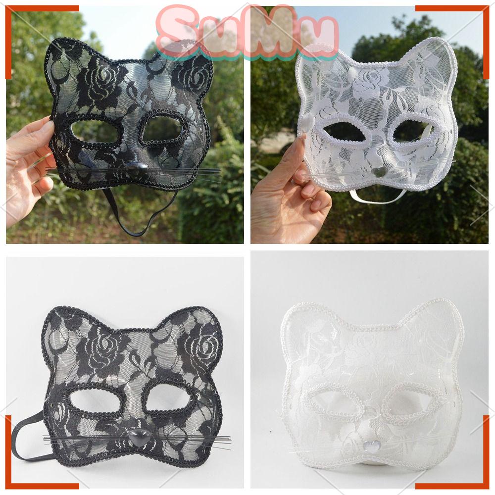 SUMU Mặt Nạ Che Mặt Hóa Trang Mèo Phối Ren Gợi Cảm Cho Nữ