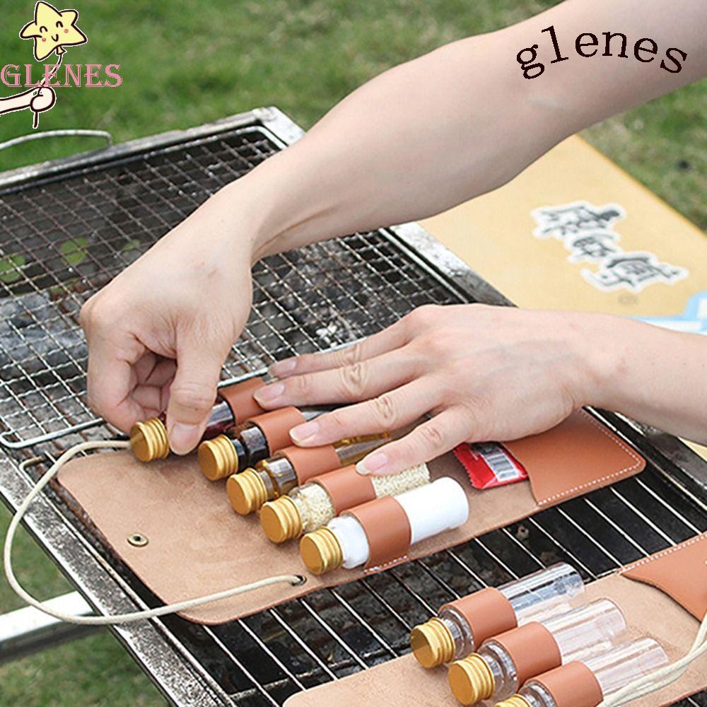 GLENES Bộ 5 Túi Da Đựng Gia Vị Chống Nước Sức Chứa Lớn Có Thể Gấp Gọn Tiện Dụng Cho Dã Ngoại