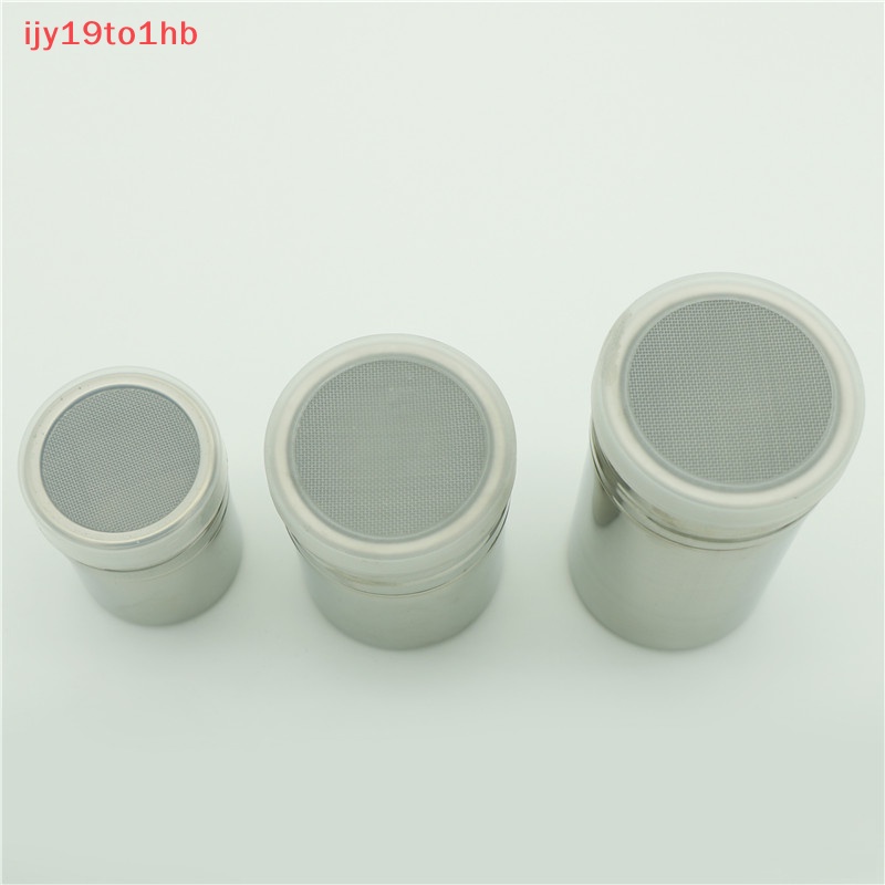 Thép không gỉ sô cô la Shaker Icing đường bột ca cao bột cà phê sifter mới