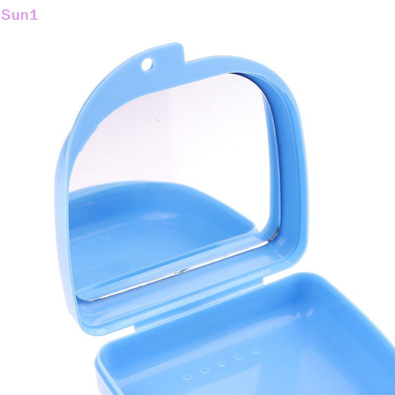 Sun1 &gt; Hộp Đựng Răng Nhỏ Chỉnh Có Gương Vệ Sinh Răng Miệng