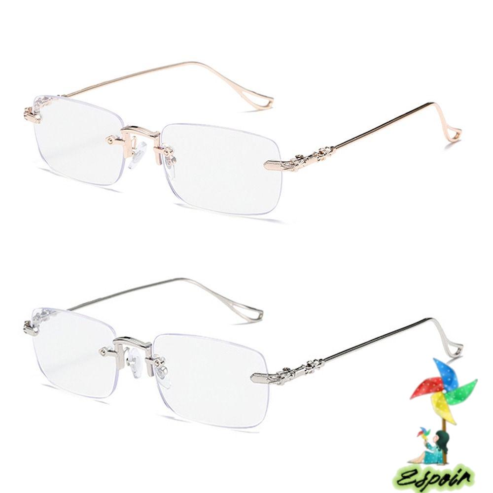 ESPO Mắt Kính Đọc Sách Gọng Vuông Bằng Kim Loại Ánh Sáng Xanh Chống Ánh Sáng Xanh Siêu Nhẹ Thoải Mái Bảo Vệ Mắt Cho Văn Phòng