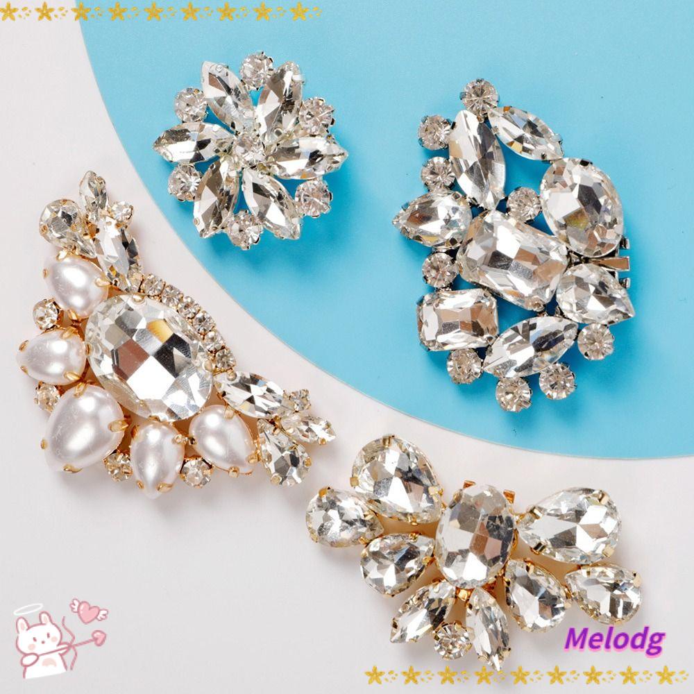 MELODG Set 2 Kẹp Giày Cao Gót Đính Đá Lấp Lánh