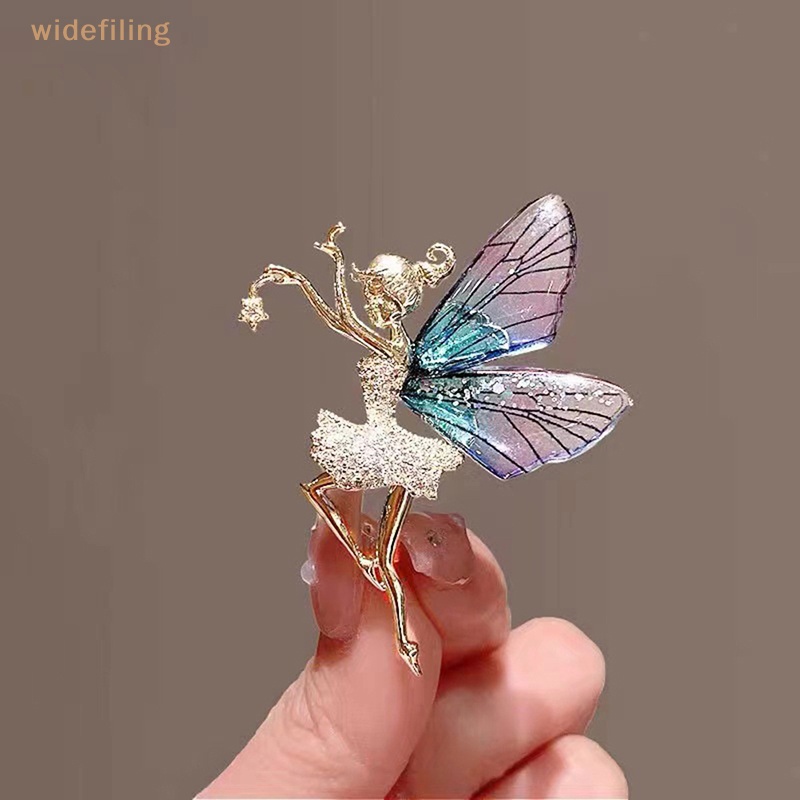 Trâm Cài Áo Hình Thiên Thần Bằng Hợp Kim Có Đính Đá Hợp Thời Trang Cho Nữ