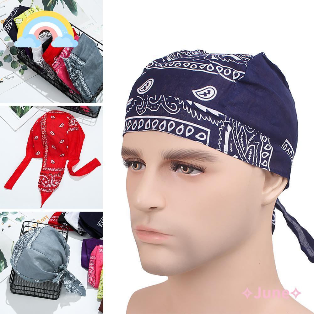 JUNE Mũ Trùm Đầu Vải Cotton Nhanh Khô Phong Cách Cướp Biển Cho Nam Và Nữ