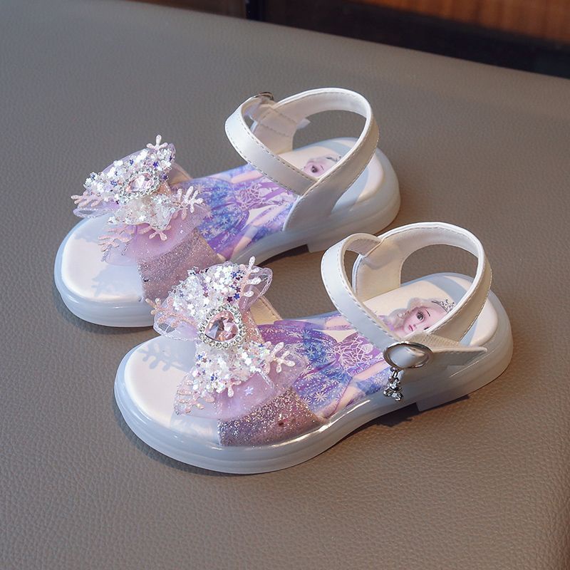 Giày Sandal Công Chúa Elsa Thời Trang Mùa Hè 2023 Cho Bé Gái